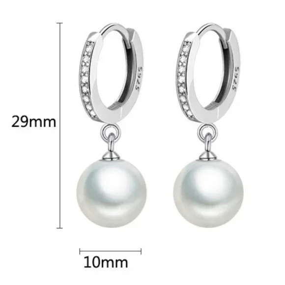 Sterling Silver Pearl Earrings For Women - Picture 5 of 7